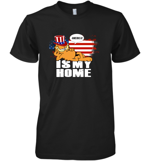America Is My Home Garfield Independence Day 4th Of July Premium Men's T-Shirt