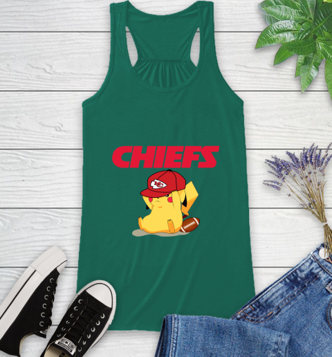 NFL Pikachu Football Sports Kansas City Chiefs Racerback Tank 7