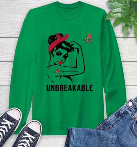 MLB Arizona Diamondbacks Girl Unbreakable Baseball Sports Long Sleeve T-Shirt 5