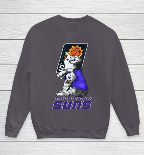NBA Basketball My Cat Loves Phoenix Suns Youth Sweatshirt 5