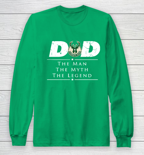 Milwaukee Bucks NBA Basketball Dad The Man The Myth The Legend Long Sleeve T-Shirt 4
