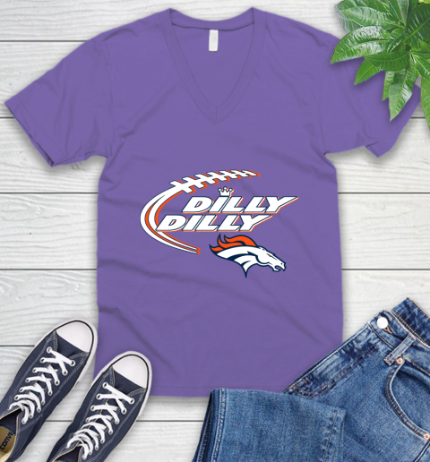 NFL Denver Broncos Dilly Dilly Football Sports V-Neck T-Shirt 10