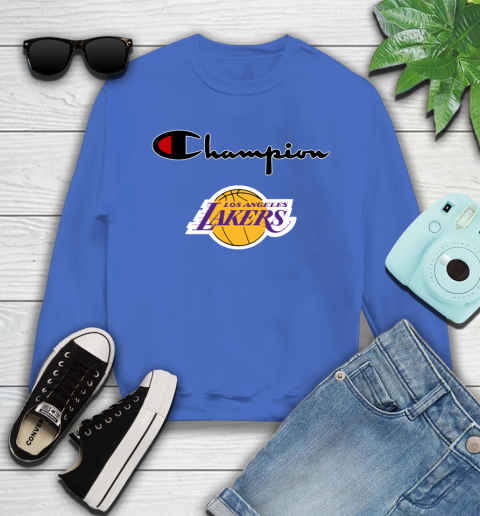 NBA Basketball Los Angeles Lakers Champion Shirt Youth Sweatshirt 4