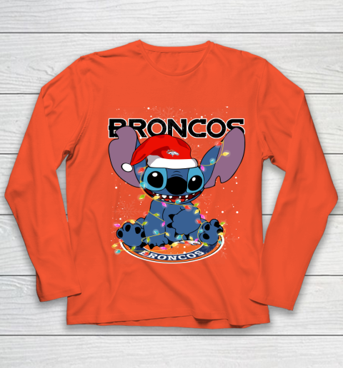 Denver Broncos NFL Football noel stitch Christmas Youth Long Sleeve 2