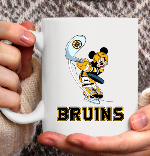 NHL Hockey Boston Bruins Cheerful Mickey Mouse Shirt Ceramic Mug 15oz 2