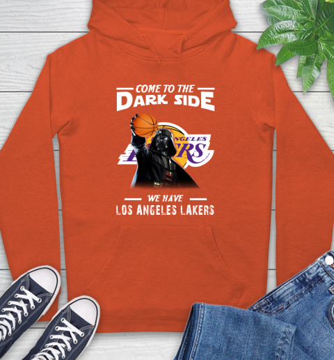 NBA Come To The Dark Side We Have Los Angeles Lakers Star Wars Darth Vader Basketball Hoodie 4