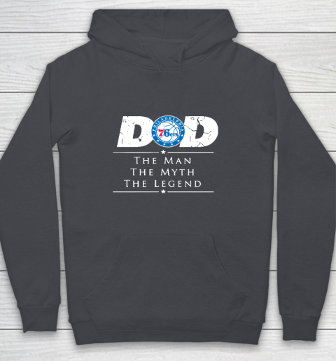 Philadelphia 76ers NBA Basketball Dad The Man The Myth The Legend Youth Hoodie 5