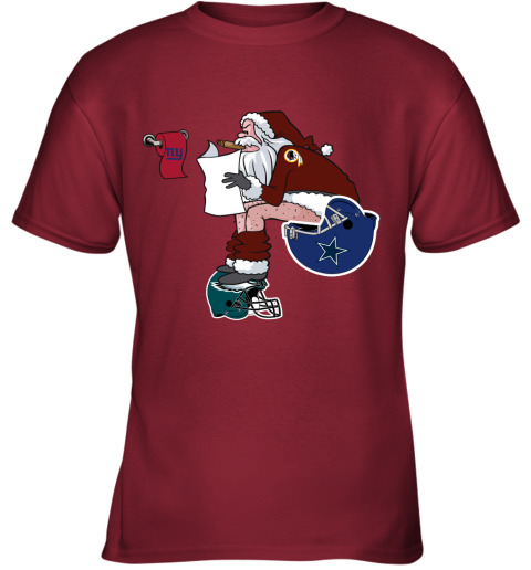 Santa Claus Washington Redskins Shit On Other Teams Christmas Youth T-Shirt