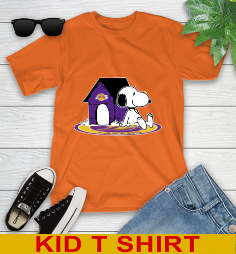 NBA Basketball Los Angeles Lakers Snoopy The Peanuts Movie Shirt Youth T-Shirt 7