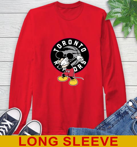 Toronto Raptors NBA Basketball Dabbing Mickey Disney Sports Long Sleeve T-Shirt 10