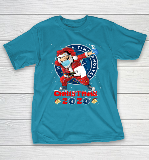 Minnesota Timberwolves Funny Santa Claus Dabbing Christmas 2020 NBA T-Shirt 7