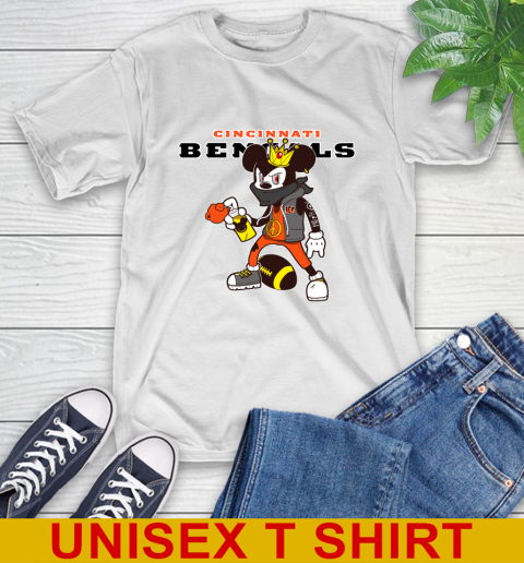 Cincinnati Bengals NFL Football Mickey Peace Sign Sports T-Shirt