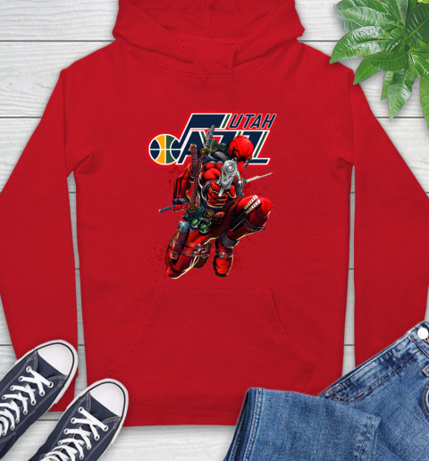 NBA Deadpool Marvel Comics Sports Basketball Utah Jazz Hoodie 10
