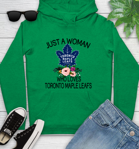 NHL Just A Woman Who Loves Toronto Maple Leafs Hockey Sports Youth Hoodie 5