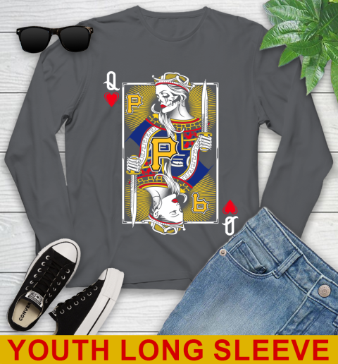 MLB Baseball Pittsburgh Pirates The Queen Of Hearts Card Shirt Youth Long Sleeve 9