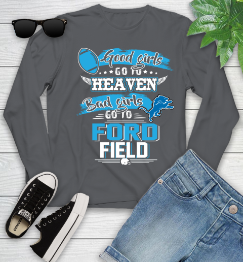 Detroit Lions NFL Bad Girls Go To Ford Field Shirt Youth Long Sleeve 9