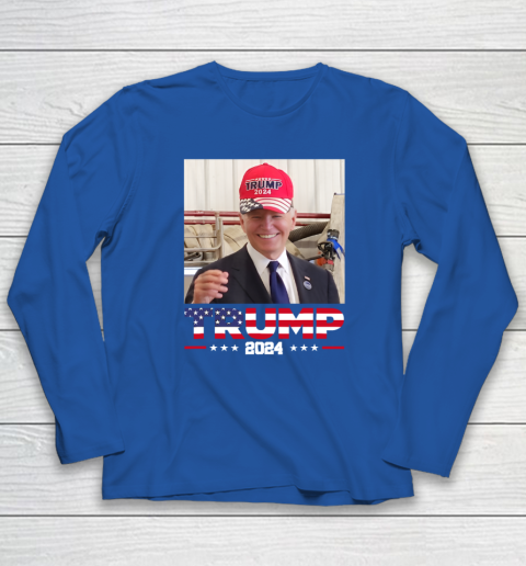 Joe biden Wearing A Trump Hat Long Sleeve T-Shirt 5