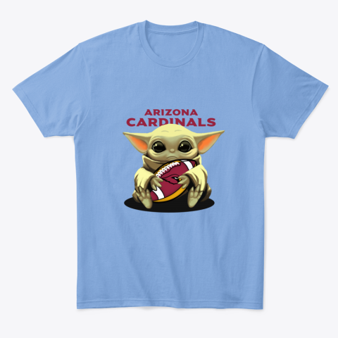 Baby Yoda Loves The Arizona Cardinals nvn1 baby yoda loves the arizona cardinals classic t shirt 2 front carolina blue