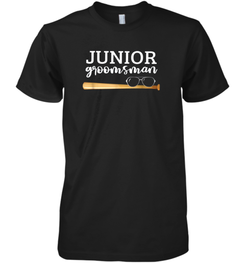 Junior Groomsman Baseball Bat Wedding Party Jr Boys Gift Premium Men's T-Shirt