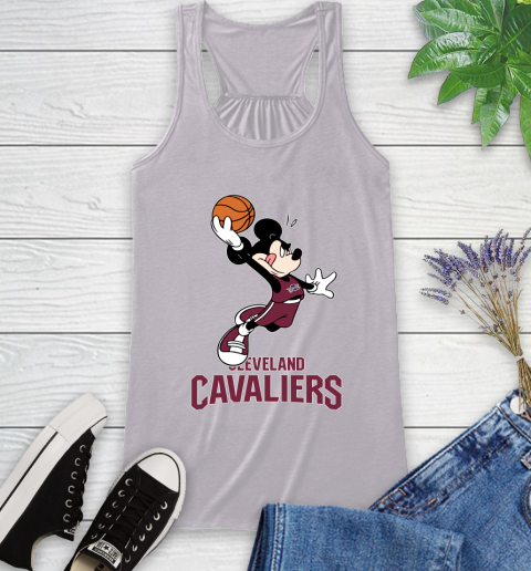 NBA Basketball Cleveland Cavaliers Cheerful Mickey Mouse Shirt Racerback Tank 5