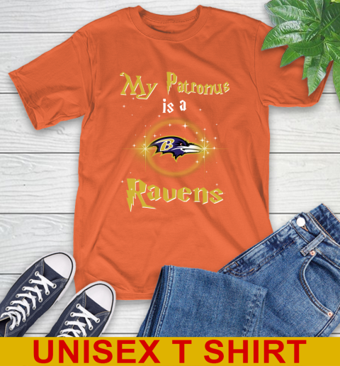 NFL Football Harry Potter My Patronus Is A Baltimore Ravens T-Shirt 4