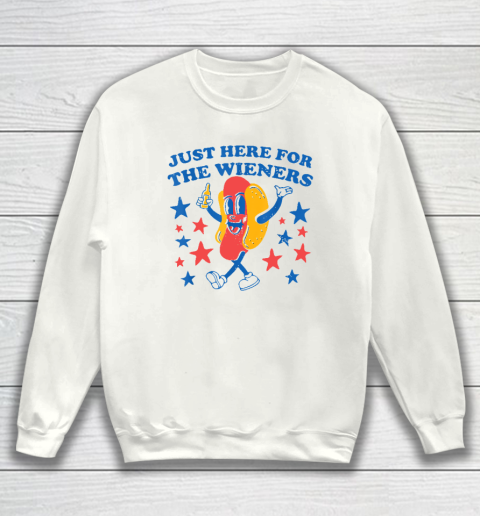 Hot Dog I'm Just Here For The 4Th Of July Sweatshirt
