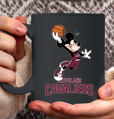 NBA Basketball Cleveland Cavaliers Cheerful Mickey Mouse Shirt Ceramic Mug 11oz