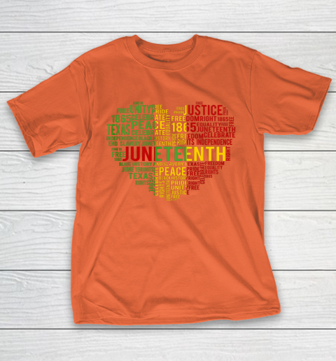 Juneteenth Heart Black History Afro American African Freedom T-Shirt 4