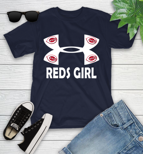 MLB Cincinnati Reds Under Armour Baseball Sports Youth T-Shirt 2