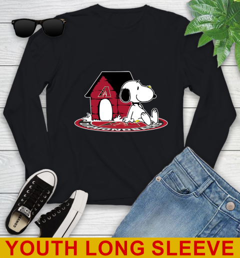 MLB Baseball MLB Baseball Arizona Diamondbacks Snoopy The Peanuts Movie Shirt Youth Long Sleeve 2