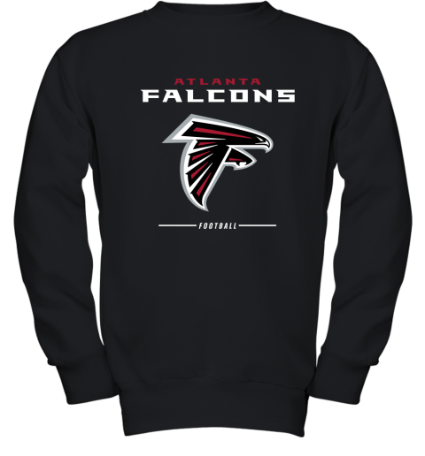 Atlanta Falcons NFL Pro Line Black Team Lockup Youth Sweatshirt