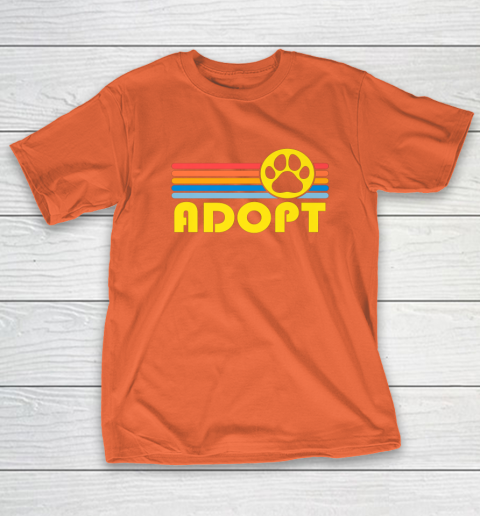 Rescue Animal Adoption Adopt Cat or Dog Vintage Retro Sunset T-Shirt 4