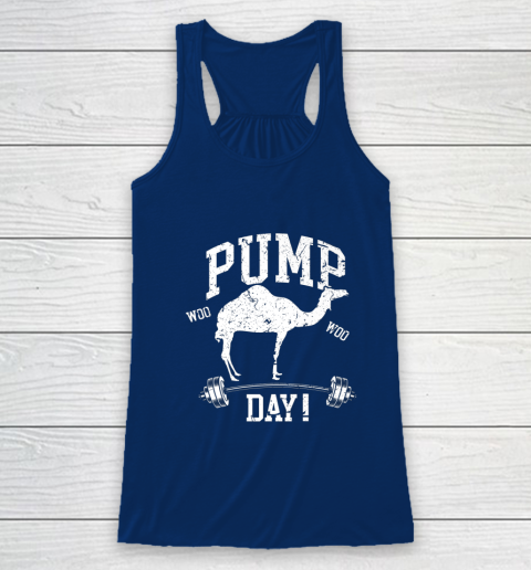 Funny Pump Day Hump Day Camel Weight Lifting Training Gym Racerback Tank - Image 7