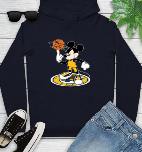 NBA Basketball Indiana Pacers Cheerful Mickey Disney Shirt Youth Hoodie 4