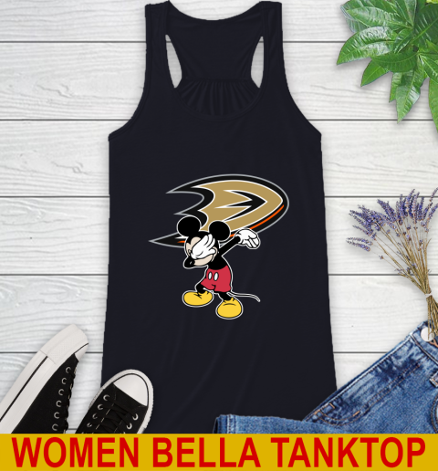 Anaheim Ducks NHL Hockey Dabbing Mickey Disney Sports Racerback Tank 10