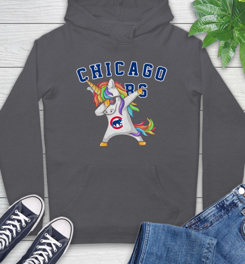 Chicago Cubs MLB Baseball Funny Unicorn Dabbing Sports Hoodie 7