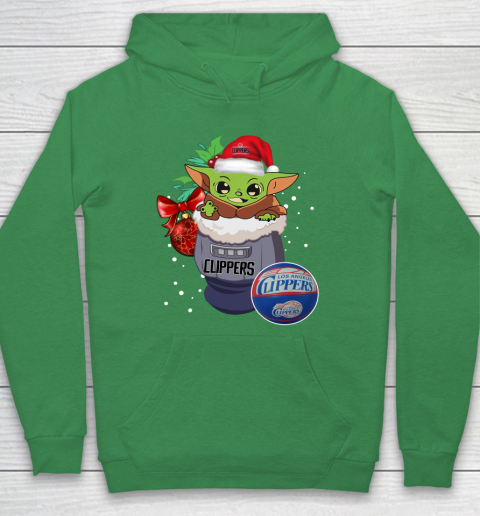 LA Clippers Christmas Baby Yoda Star Wars Funny Happy NBA Hoodie 8