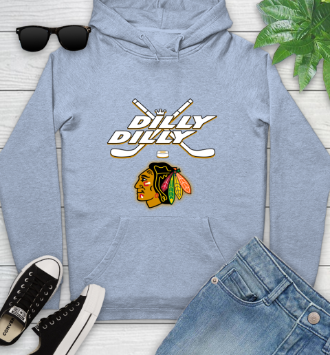 NHL Chicago Blackhawks Dilly Dilly Hockey Sports Youth Hoodie 10