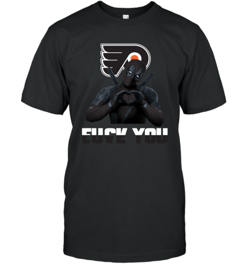 NHL Philadelphia Flyers Deadpool Love You Fuck You Hockey Sports