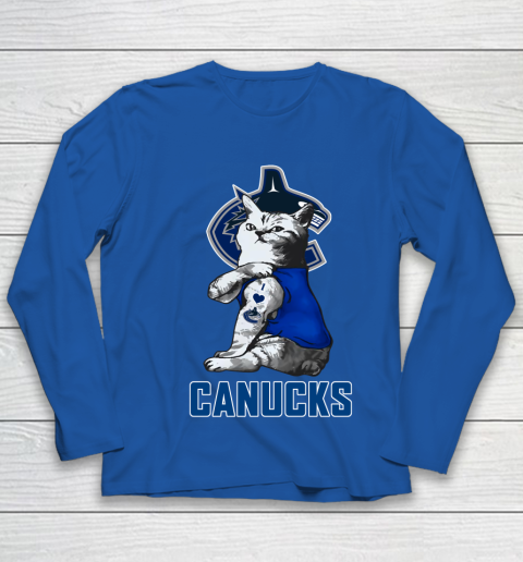 NHL My Cat Loves Vancouver Canucks Hockey Youth Long Sleeve 7