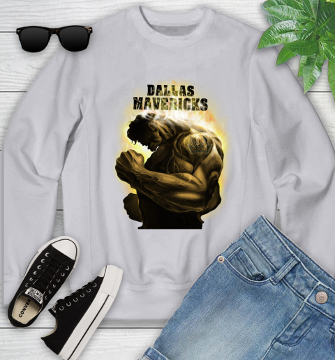 Dallas Mavericks NBA Basketball Hulk Marvel Avengers Sports Youth Sweatshirt 3