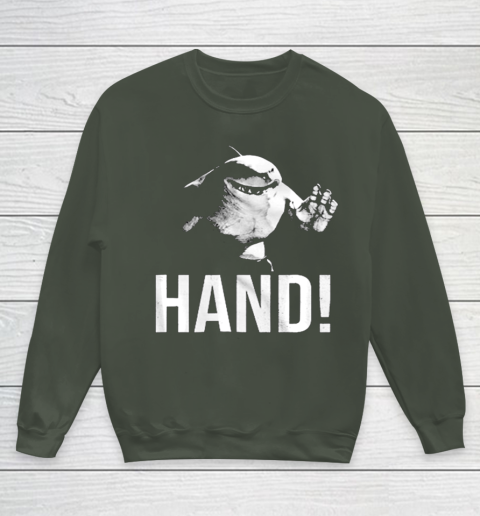 King Shark Hand The Suicide Squad Nom Nom Funny Youth Sweatshirt Tee For Sports