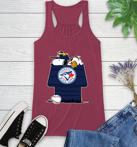 MLB Toronto Blue Jays Snoopy Woodstock The Peanuts Movie Baseball T Shirt Racerback Tank 8