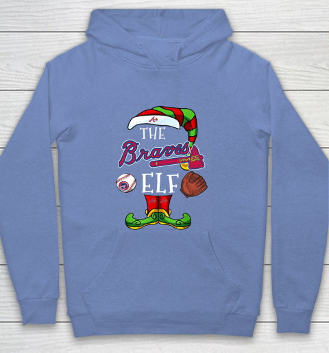 Atlanta Braves Christmas ELF Funny MLB Youth Hoodie 8