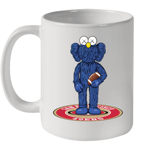 NFL Football San Francisco 49ers Kaws Bff Blue Figure Shirt Ceramic Mug 11oz