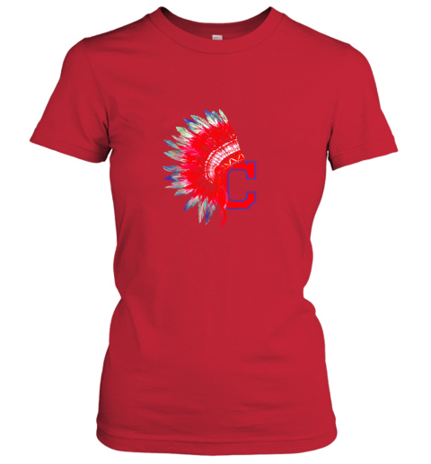 acwz new cleveland hometown indian tribe vintage for baseball fans awesome ladies t shirt 20 front red