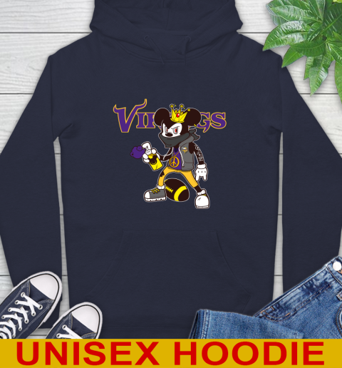 Minnesota Vikings NFL Football Mickey Peace Sign Sports Hoodie 4