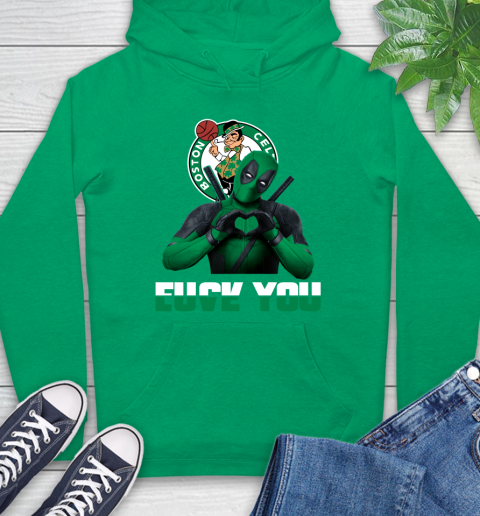 NBA Boston Celtics Deadpool Love You Fuck You Basketball Sports Hoodie 8