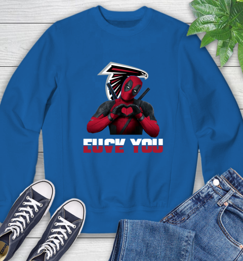 NHL Atlanta Falcons Deadpool Love You Fuck You Football Sports Sweatshirt 9