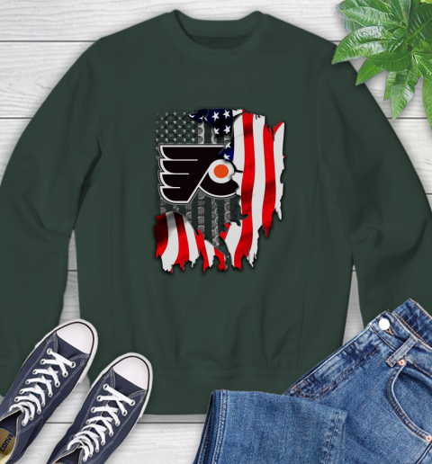 Philadelphia Flyers NHL Hockey American Flag Sweatshirt 12